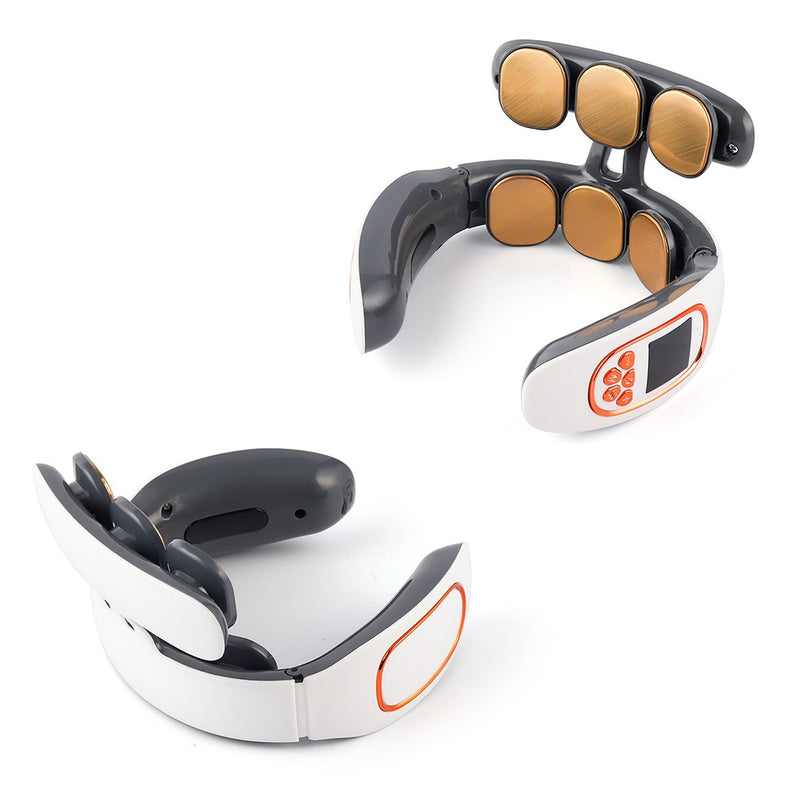 Massageador inteligente de pescoço e costas com 6 cabeças, massagem para ombros e pescoço, massageador cervical