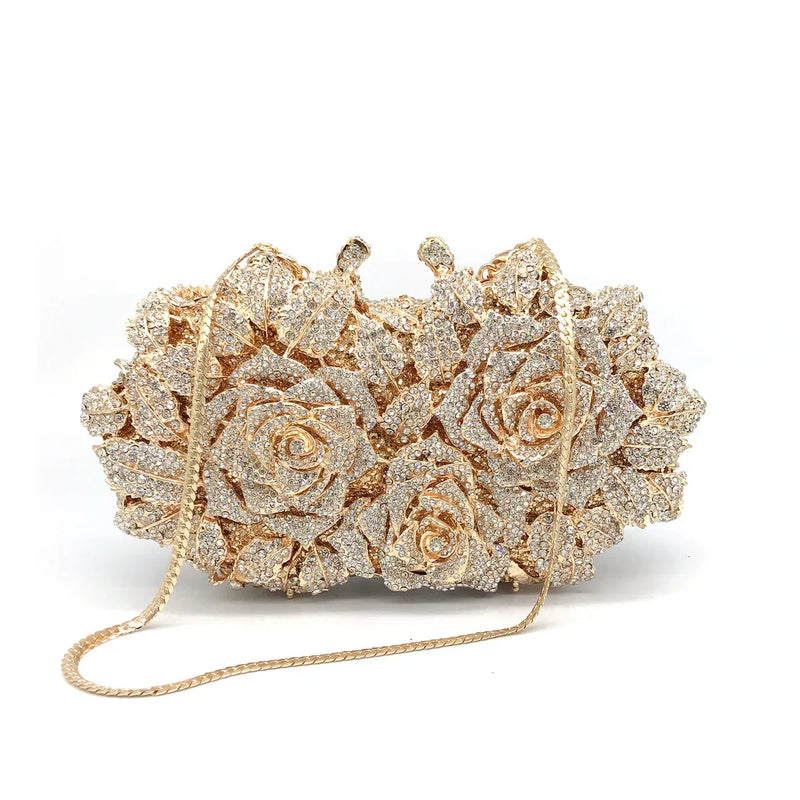 Crystal Wedding Bridal Evening Clutch Purse silvery/Gold Rhinestone Women's Dinner Party Purse Diamond Cocktail Handbags 2025