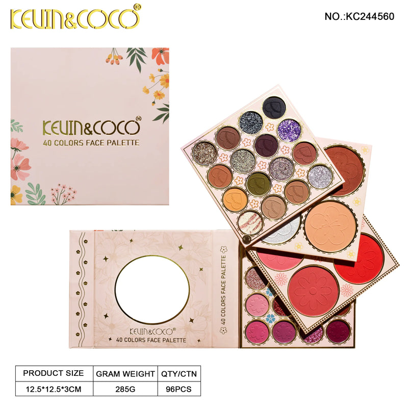 Beauty Makeup Girl Sombra Blush Contorno Paleta Tudo em Um 68 Cores Paleta de Sombras