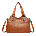 Women's Soft PU Leather Handbag Retro Shoulder Tote Bag Luxury Designer Large Capacity Wallet