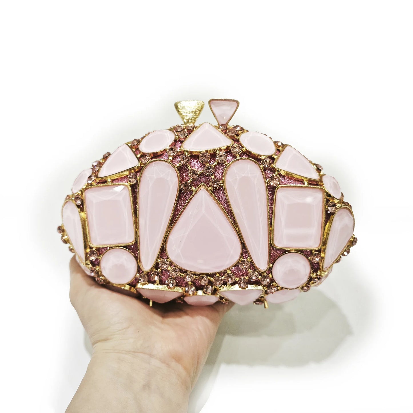 Xiyuan novas chegadas mulheres pedra sacos de noite senhora ouro strass bolsa embreagem marca luxo designer bolsa festa nupcial bolsas - CRAVO ROSE