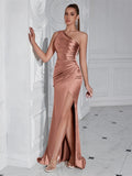 Vestido Formal Feminino Noite Baile Elegante Festa Convidado Do Casamento Celebridade Feminino Cetim Maxi Clube Usar Vestidos De Coquetel