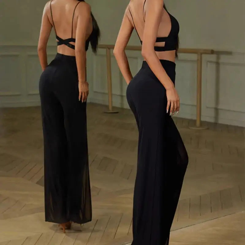 Roupas de dança latina para treinamento, performance, sexy, malha, estampa de leopardo, calças de dança, calças de tiro alto, femininas, roupa de dança, palco moderno