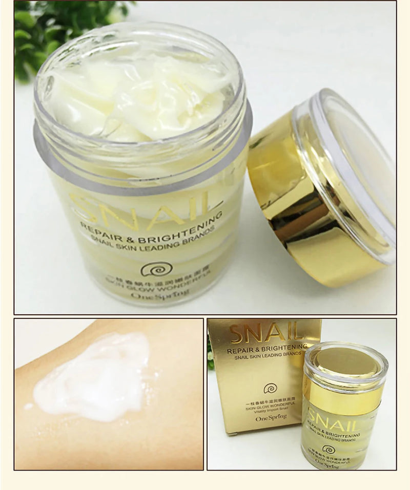 Creme de colágeno para cuidados com a pele, creme de caracol, antienvelhecimento, clareador de pele, creme facial, remove olheiras, remove bolsas, soro para os olhos