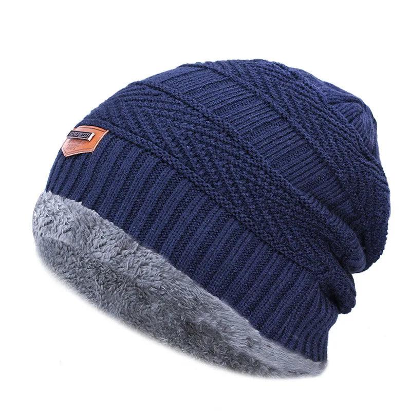 Gorros Homens Chapéu de Inverno Mulheres Chapéus de Malha Para Homens Boné Gorro de Inverno Gorro Grosso Quente Sem Abas De Pele Boné Masculino