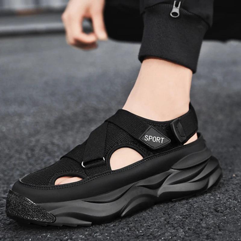 Sandals for Men Summer Cave Casual New Baotou Sports Shoes Men's Water Proof Sandals for Male Beach Shoes Platform Sandals 슬리퍼44 - CRAVO ROSE