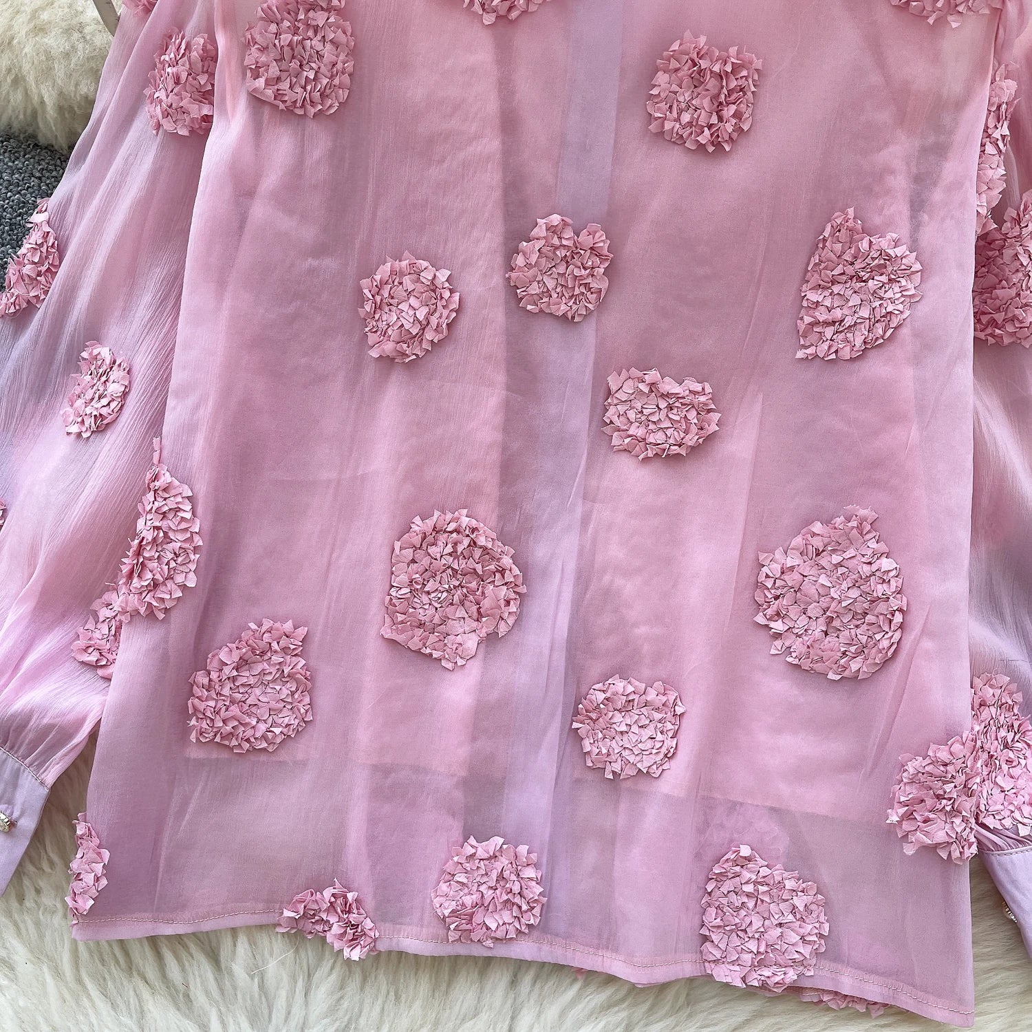 Blusa básica de manga comprida, gola polo vintage, gravata, abotoamento simples, solta, com strass, moda urbana francesa, blusa de outono