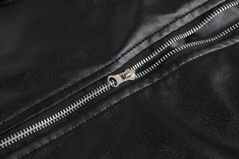 Jaquetas de couro masculinas para motocicleta, zíper oblíquo, slim, nova moda, couro sintético, camurça, casacos casuais, jaquetas de couro 4XL