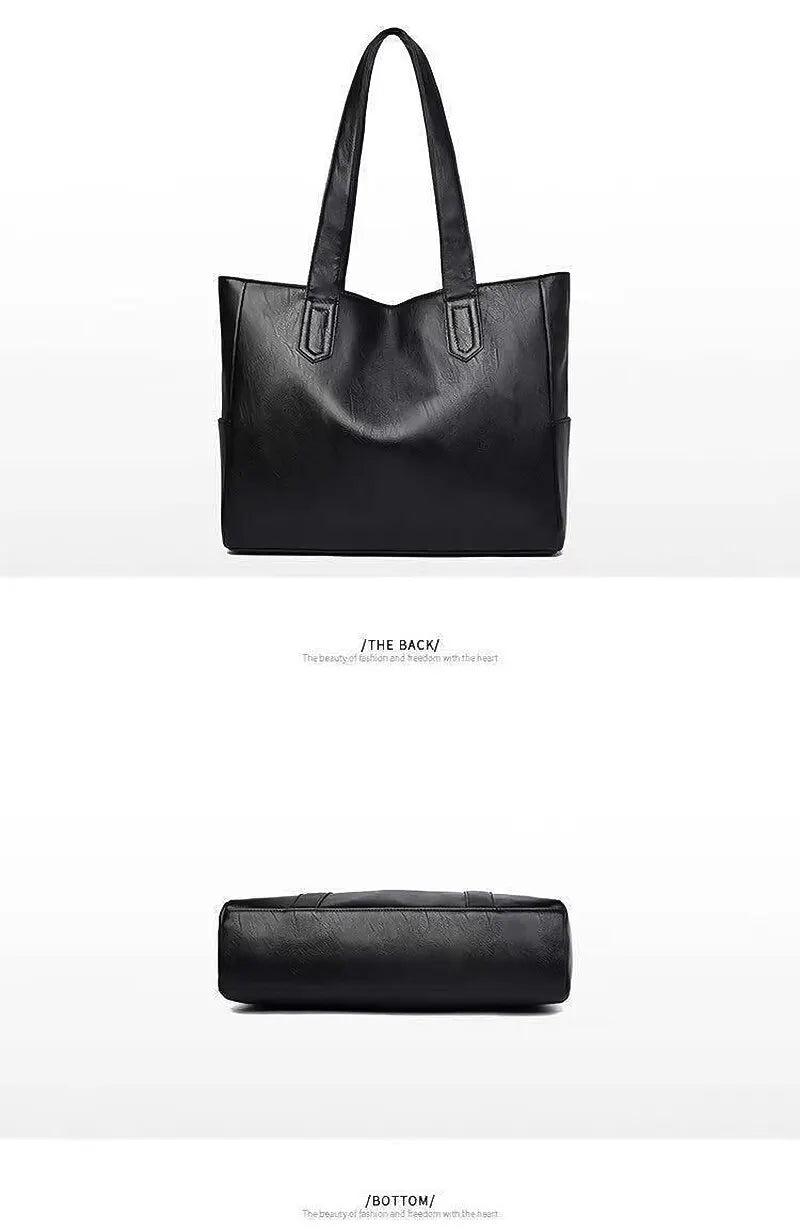 Bolsa vintage grande, bolsa de ombro vegana retrô, bolsa casual feminina para deslocamento diário