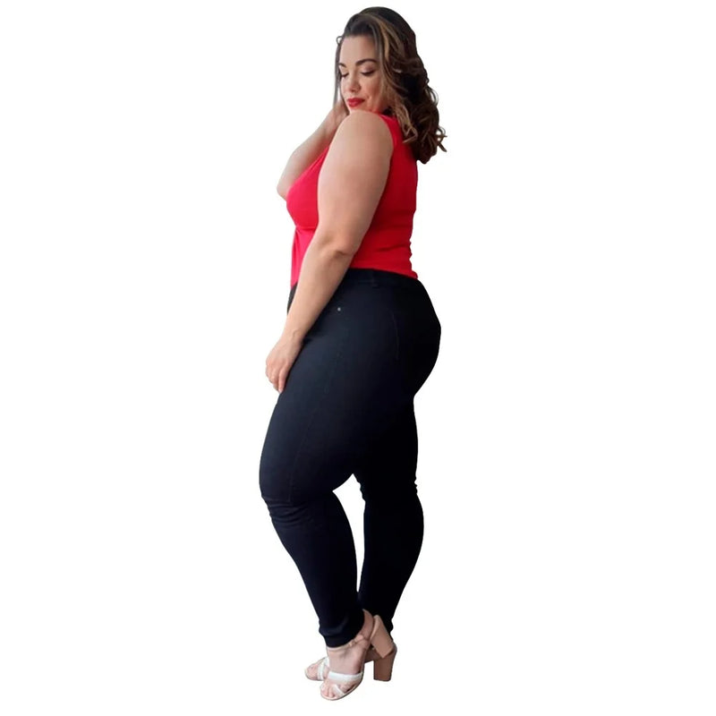 Women's Jeans Big Size Black From 46 To 54 - CRAVO ROSE