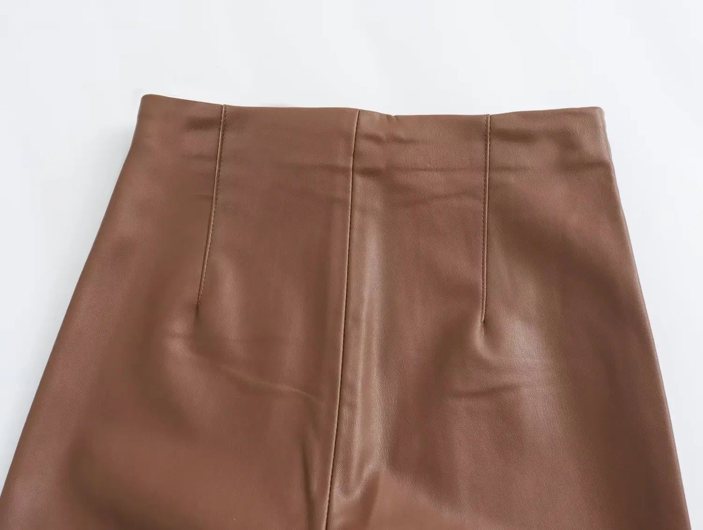 HH 2024 Women's Faux Leather Pants High Waist Straight Leg Trousers Fashion Female Streetwear Stylish Stretch Pencil Pants