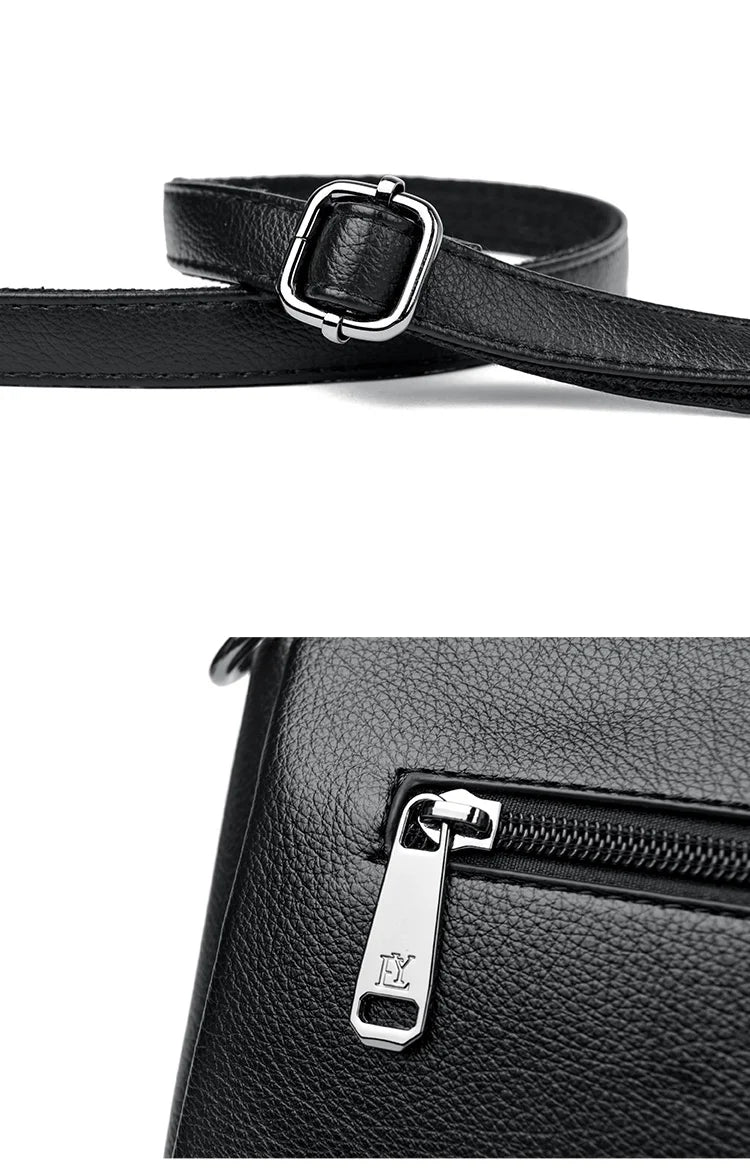 Versatile PU Crossbody Bag for Women Stylish High Quality Brand Design Zipper Solid Color Pattern Casual Daily Use Shoulder Bag