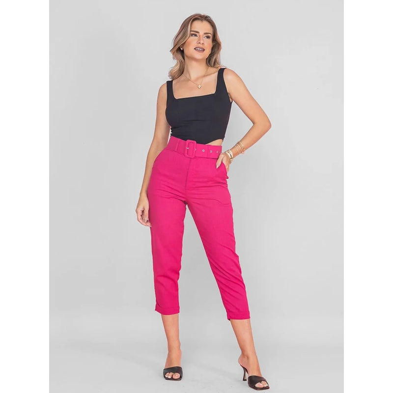 Women's Linen pants/dress pants/stitching details/stylish/Stripped/fashion trend/elegant/modern collection