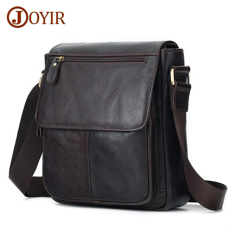 JOYIR Genuine Cowhide Leather Men Vintage Handbags Flap Men's Shoulder Bags Casual Messenger Bags Fashion Crossbody Bag - CRAVO ROSE