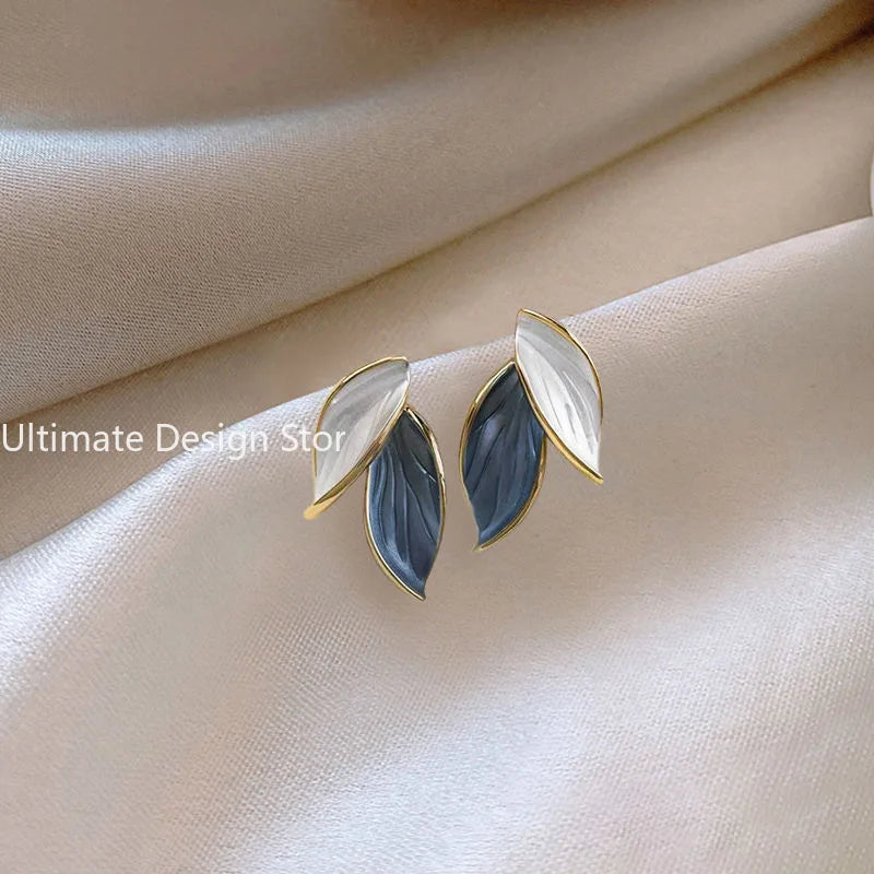 Fashion Vintage Resin Geometric Drop Earrings for Women Charms Elegant Irregular Blue Pendant Earrings Jewelry Party Gifts 2024