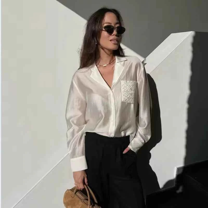 2026 New Women's Spring Shirts Fashion Loose Elegant Office Shirts Chic Street Comfort Youth Travel Holiday Shirt Tops