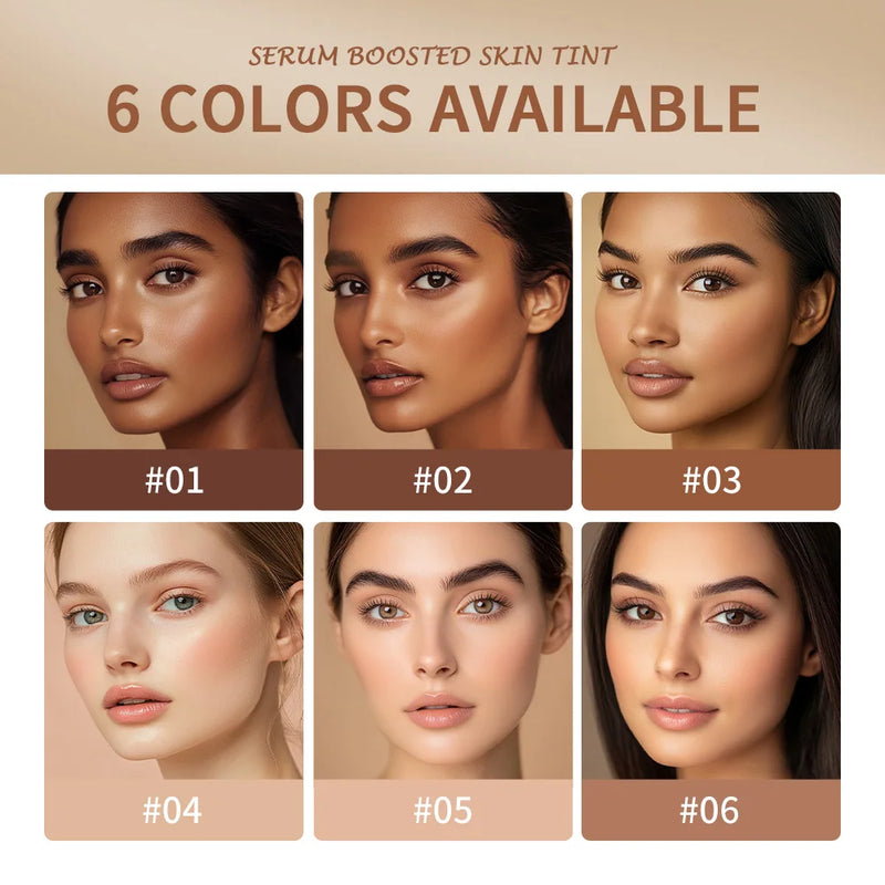 Base em bastão Balm Serum Boosted Skin Tint Base em bastão Suave Plumper Alta Cobertura Base Bronze para Viagem Make