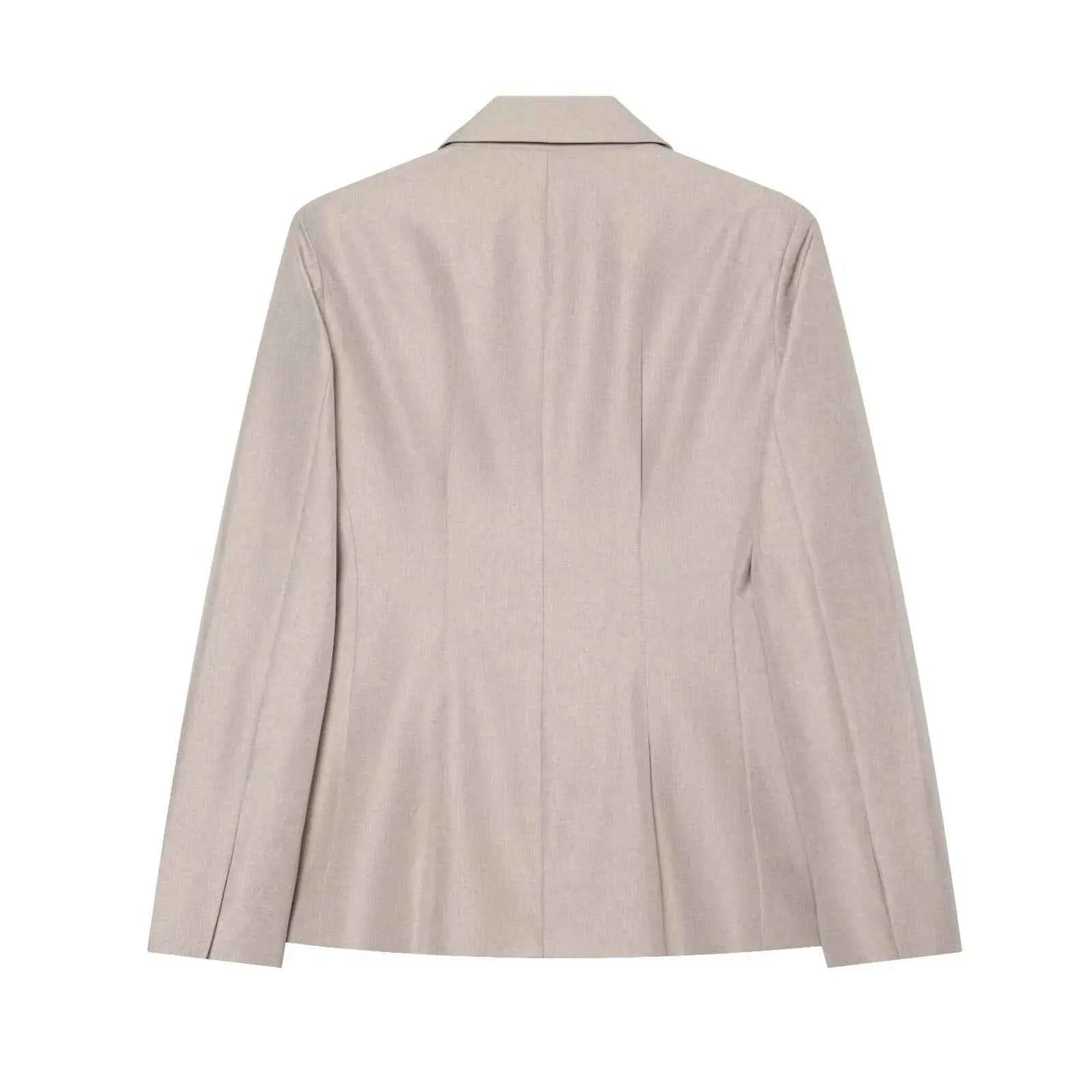 KONDALA Woman Commute Chic Pants Suit 2026 Trendy Spring Fall Elegant Simple Office Lady Set Button Slim-Waist Blazer,Long Pants