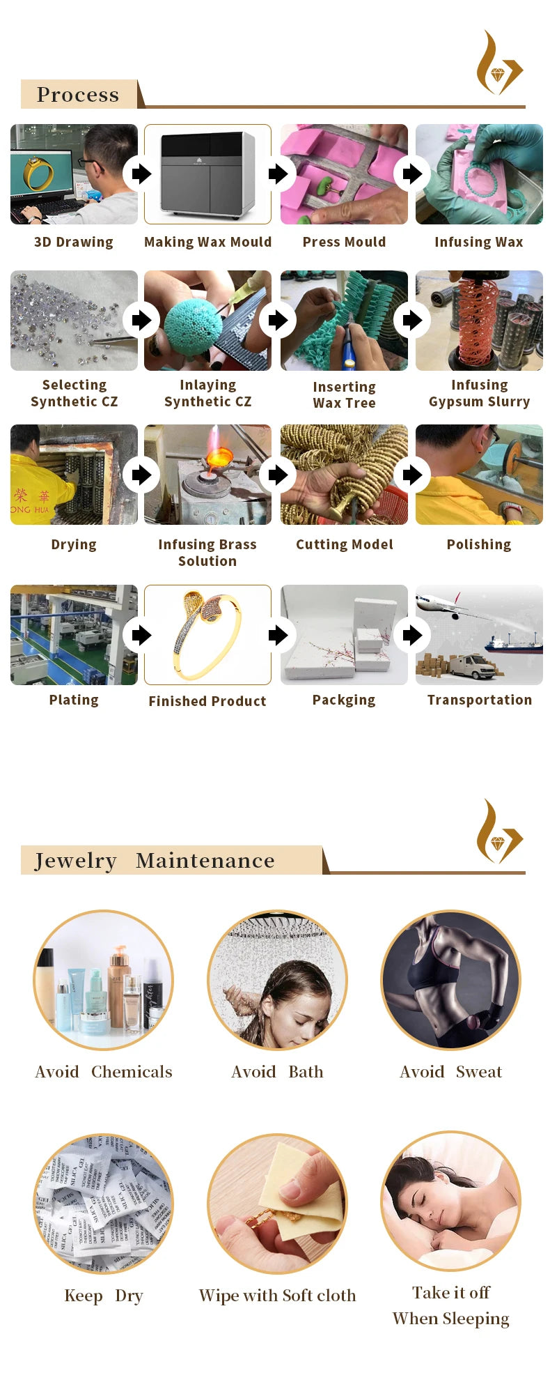 JRH Noble and Elegant Women's Jewelry Mixed Color Gemstone Zircon Set Necklace Earrings Ring Bracelet Suitable for Wedding Party
