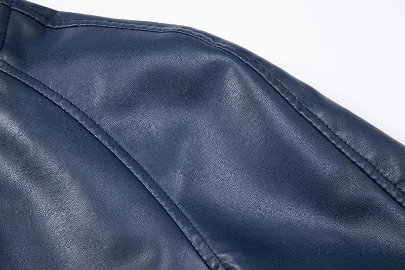 LIBIELIY TRAF Stylish Men's Leather Outerwear Slim Fit Durable Zipper High - Quality Leather Perfect For Elevating Your Look Com