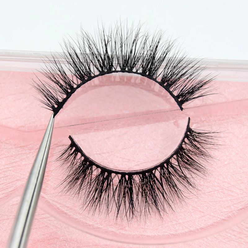 Cílios Visofree Mink Cílios Transparentes Cílios Postiços Transparentes Cílios Postiços Feitos à Mão Cílios Dramáticos Cílios Superiores