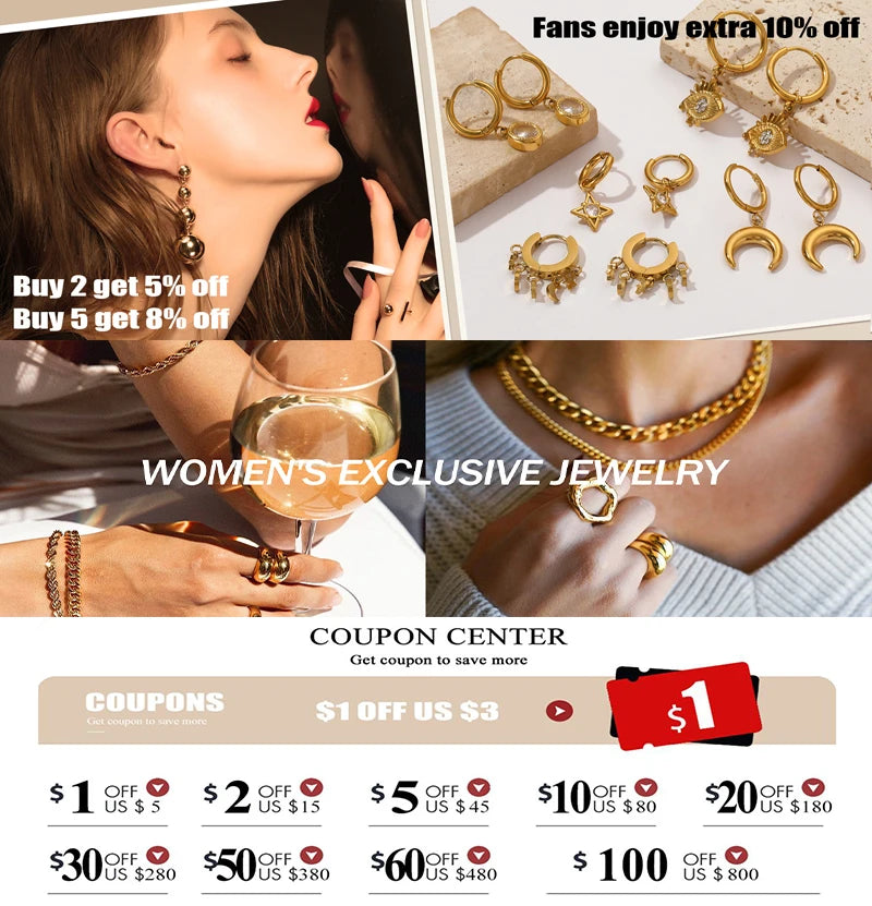 Brincos de argola EILIECK 316L em aço inoxidável dourado, formato de leque, geométrico, estilo boêmio, para mulheres, pingente de orelha, joia, presente para festa
