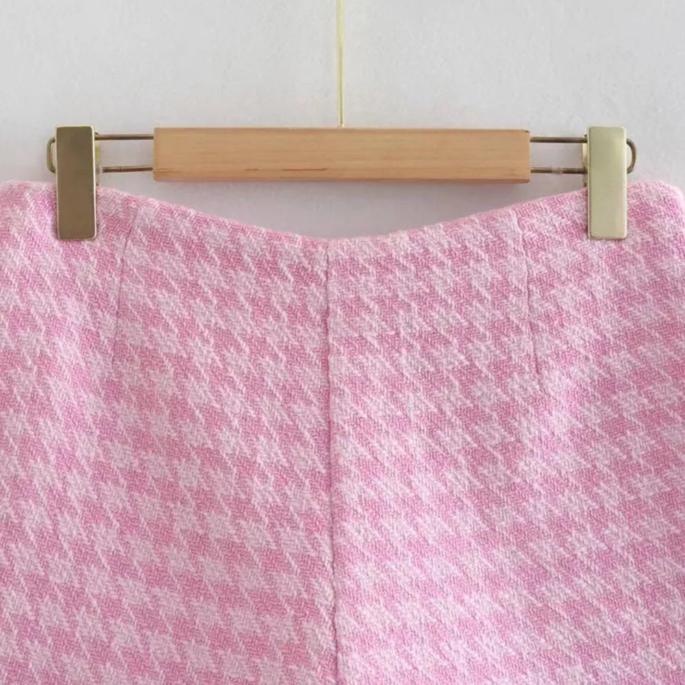 Conjunto de 2 peças de tweed Klacwaya, blazer chique, terno feminino, shorts, terno com shorts para mulheres, ternos femininos