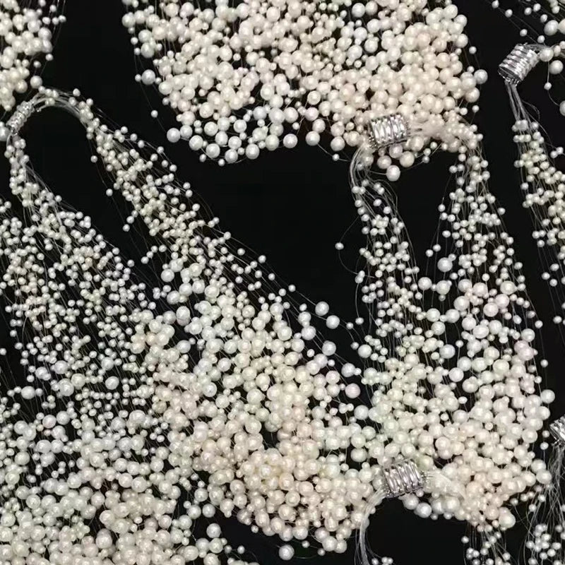 Colar de pérolas naturais de água doce com múltiplas camadas para mulheres, joias da moda, 30 camadas