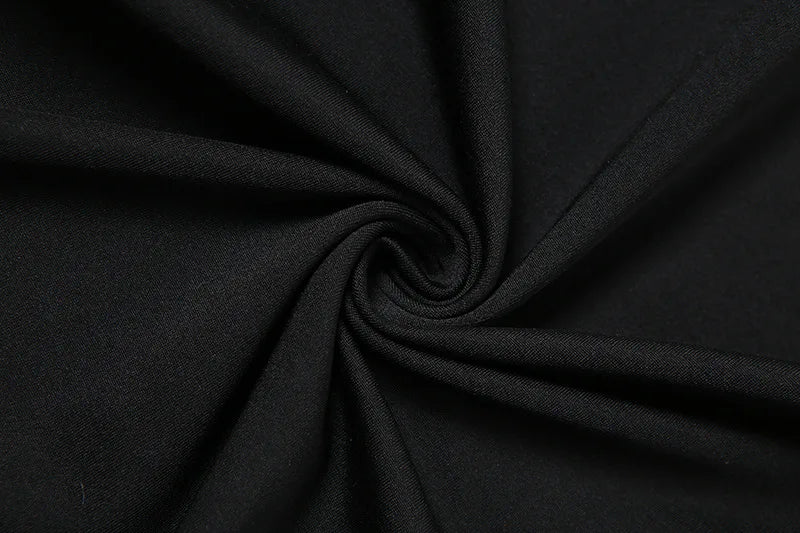 Autumn Crossed Cleavage Maxi Dress Women Concise Side Spilt Elegant Vestido Lady High Street Bodycon Slim Robe Skirt
