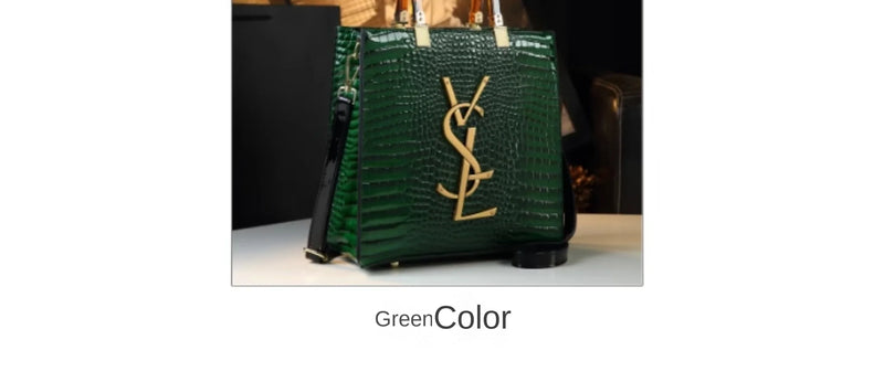 Genuine Leather Women Handbags Alligator Pattern Large Capacity Tote Bag Fashion Mother Bag 2025 New All-match Portable Bags