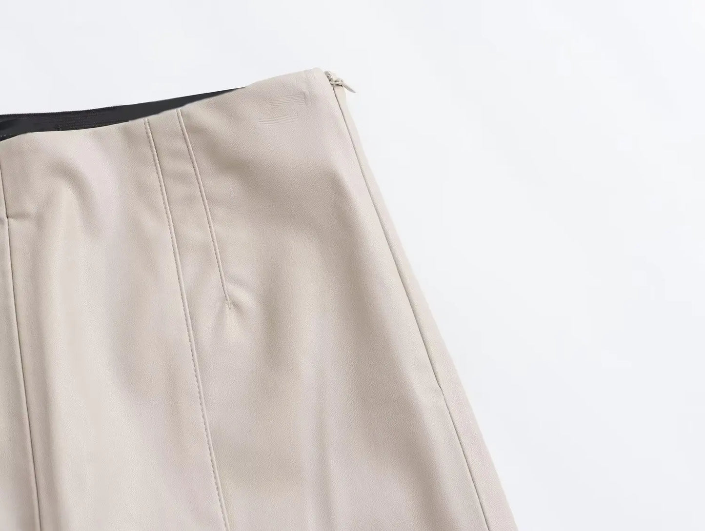 HH 2024 Women's Faux Leather Pants High Waist Straight Leg Trousers Fashion Female Streetwear Stylish Stretch Pencil Pants
