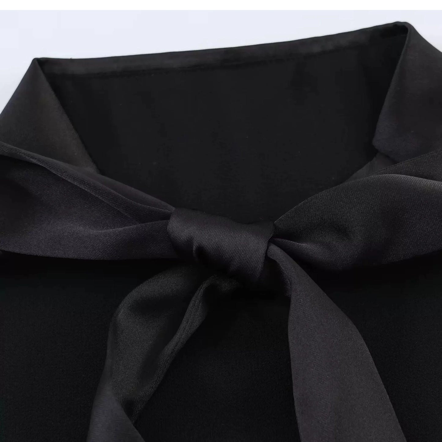 Spring New Women's  Knot Belted Asymmetrical Hem Neck Hanging Collar Top Loose Fit Other Material 100% Short Length