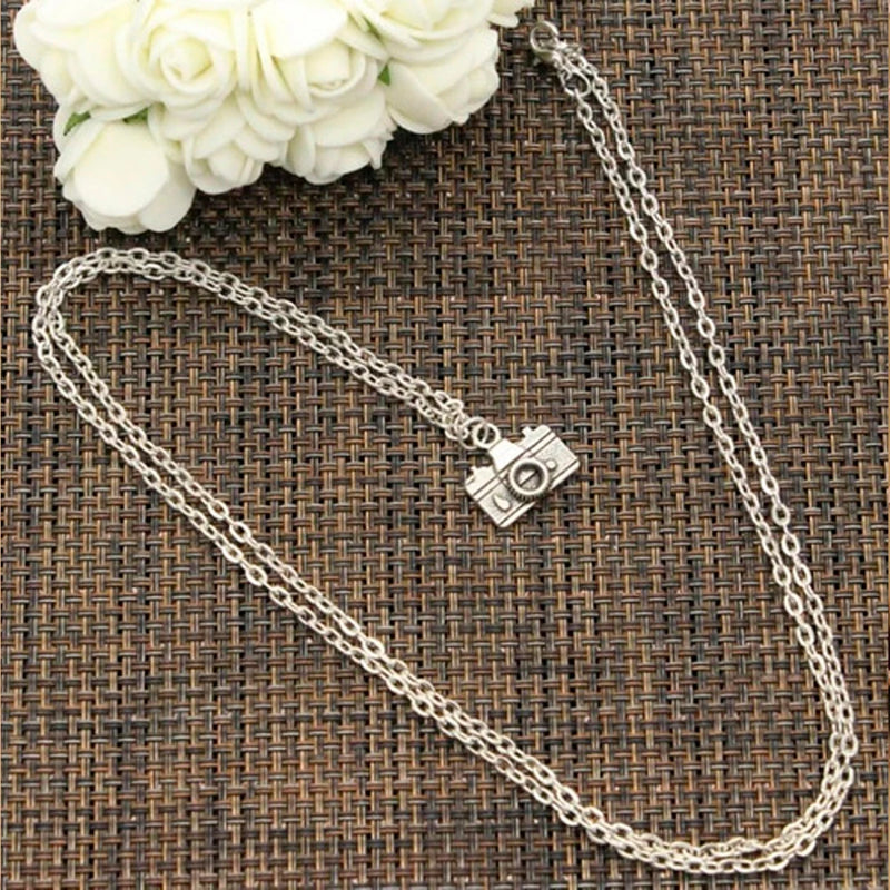 Silver Camera Necklace-Female and Male Choker