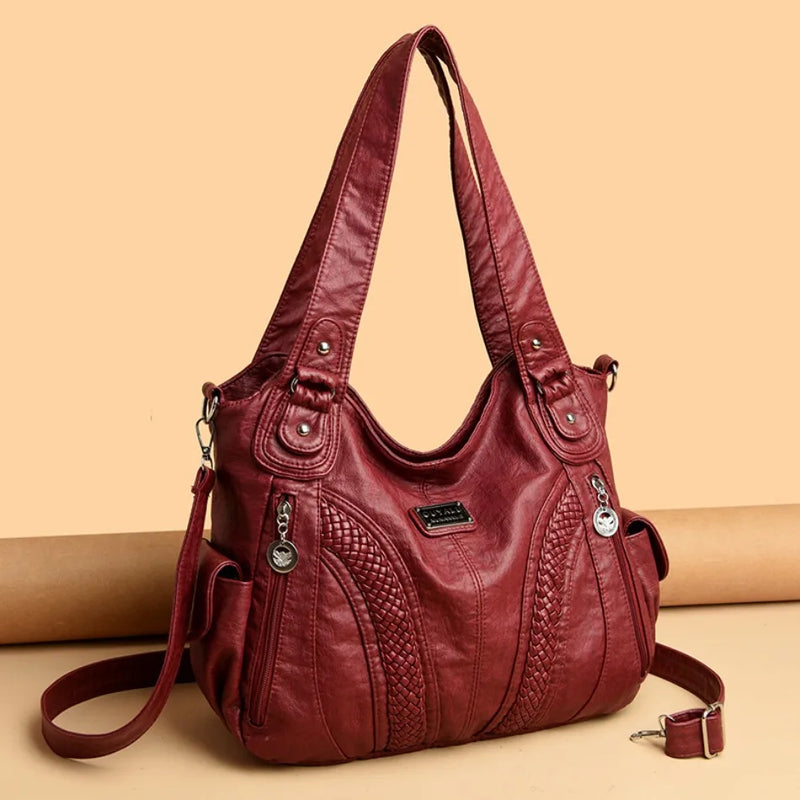 High Quality Soft Leather Large Capacity Women Tote Bags Luxury Shoulder Crossbody Bag for Women 2024 Female Handbags Purse Sac