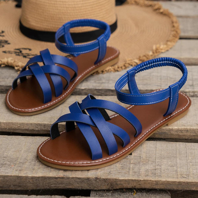 Shoes for Women 2024 Summer New Women Flat Sandals Bottom Roman Strap Sandals with Non Slip Rubber Soles Ladies Daily Sandalia - CRAVO ROSE