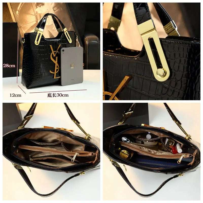 2025 new all-match alligator print atmosphere middle-aged women bag large capacity Tote bag