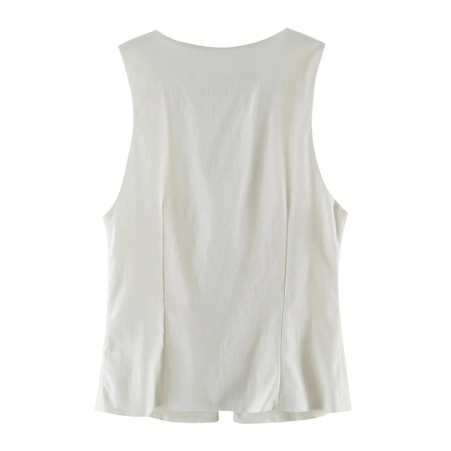 HH Women Elegant Lace Up V-Neck Waistcoat Sleeveless Tie Front Slim Vest Casual Office Wear Retro Y2K Street Fashion Chic Top
