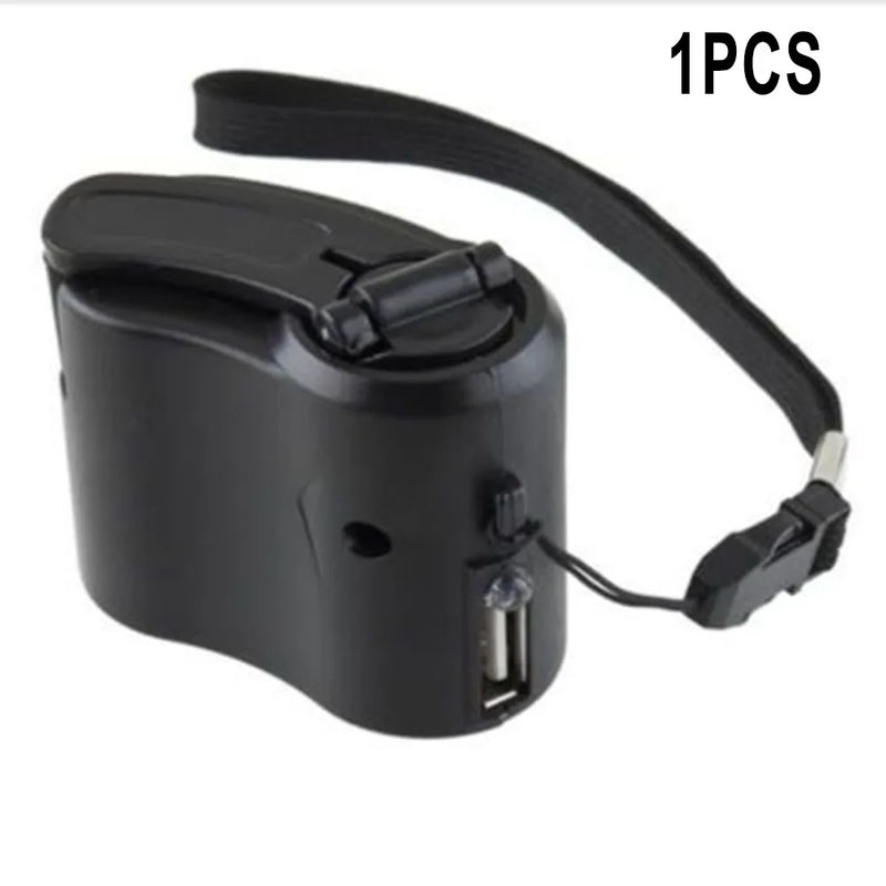 Carregador de manivela USB 1 peça, gerador manual, dínamo móvel, carregador de emergência, ferramenta portátil para atividades ao ar livre