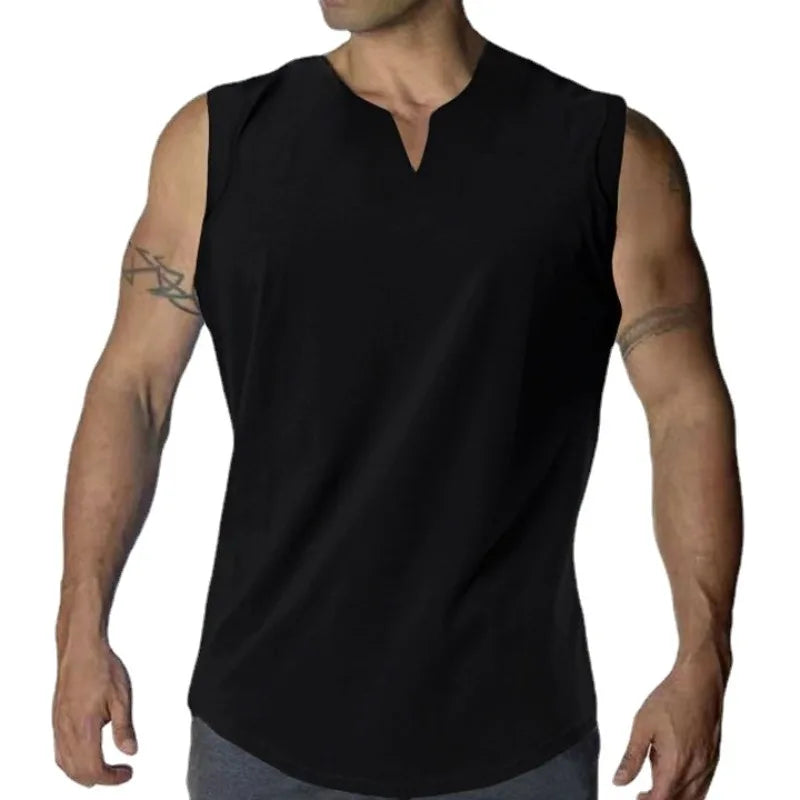 Regatas de ginástica sem mangas, camiseta básica leve, camiseta grande