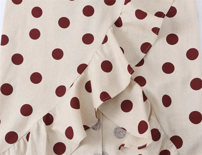 Women's Dress 2026 Summer New White Polka Dot Spaghetti Strap Dress with Irregular Hem Elegant and Stylish Vacation Style