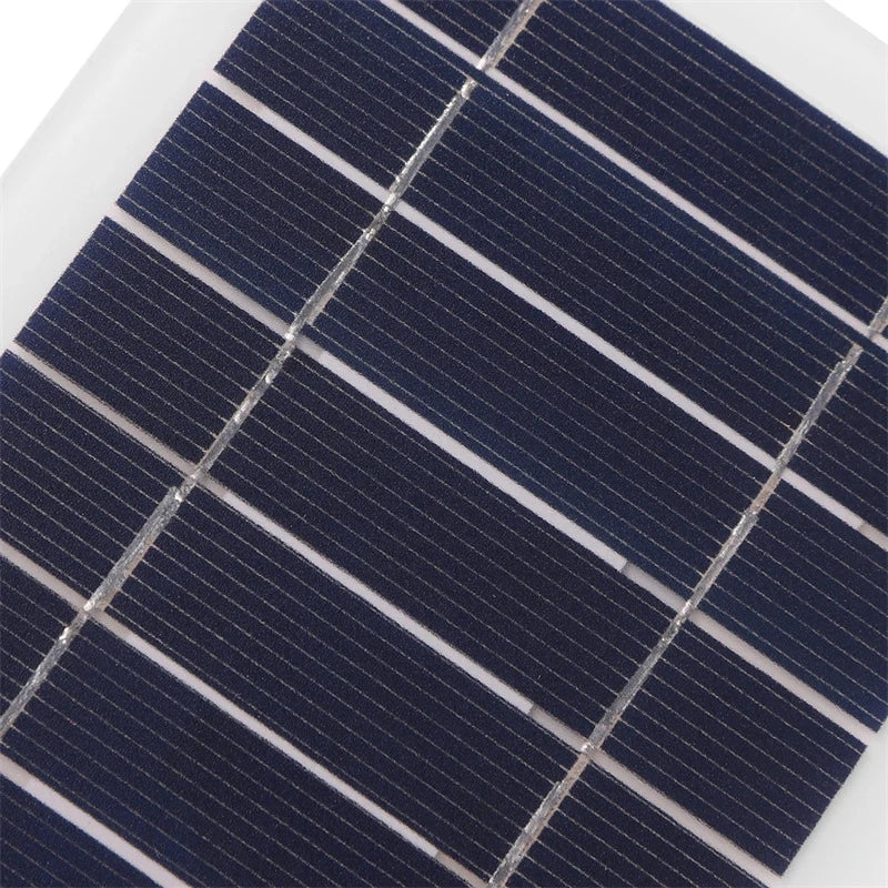 Painel solar de 2 W e 5 W com USB à prova d'água para caminhadas ao ar livre e acampamento, bateria portátil, carregador de celular, painel de carregamento de 5 V