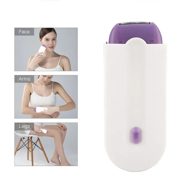 Depilador elétrico Barbeador elétrico Mini recarregável Remove pelos sem dor Depilador facial para rosto e corpo