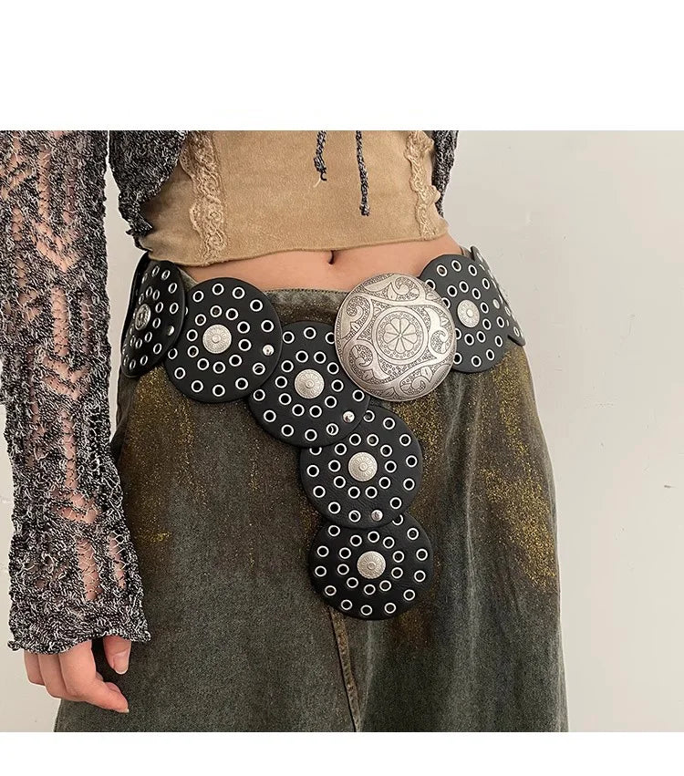 Adorno de cinto de vento com saias com acessórios exagerados  cinto largo feminino e moda retrô