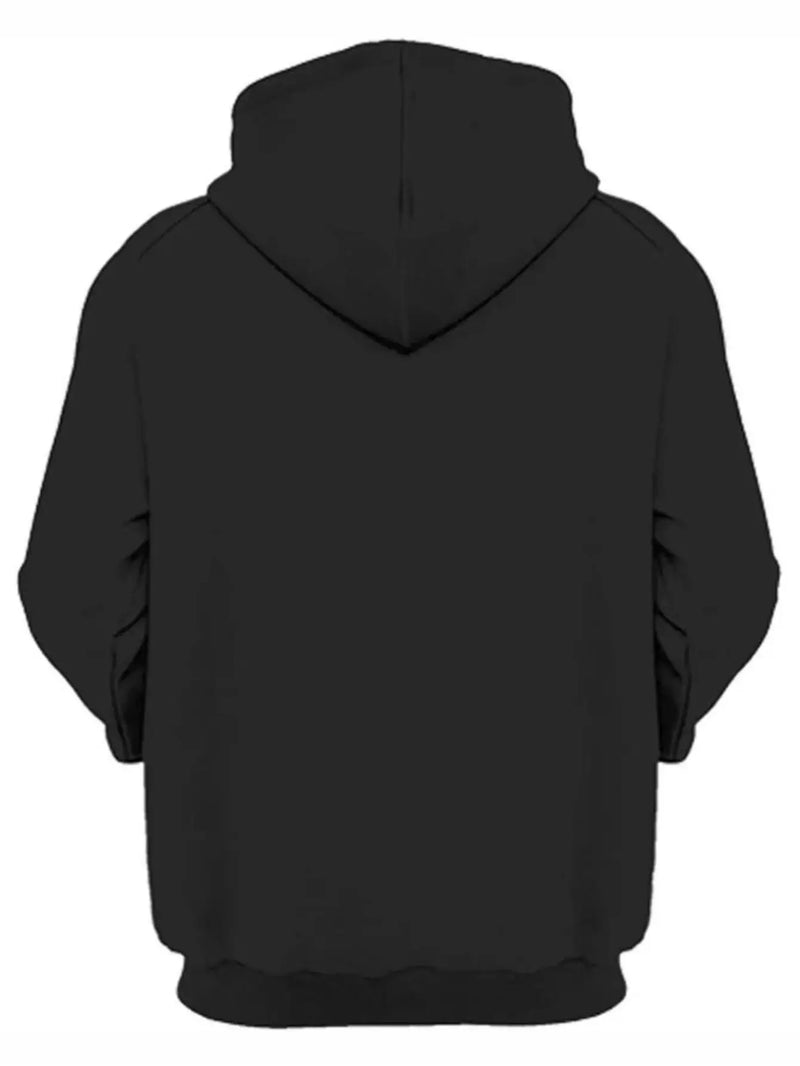 Black Unisex Hooded Kangaroo Sweatshirt