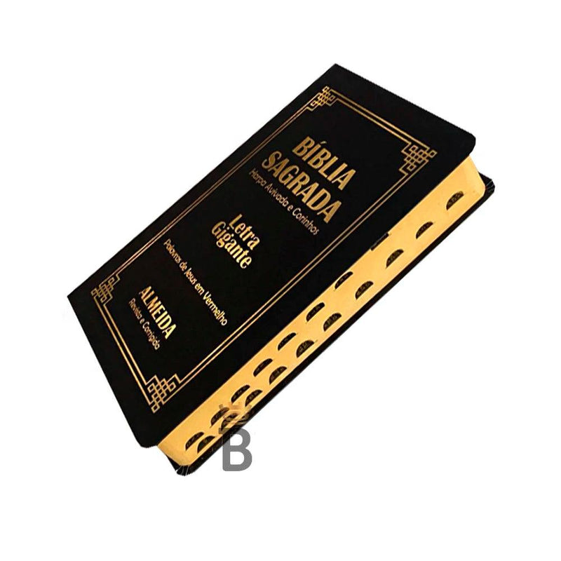 Biblia Letra Sagrada Gigante Luxo Popular-Preto-RC - CRAVO ROSE