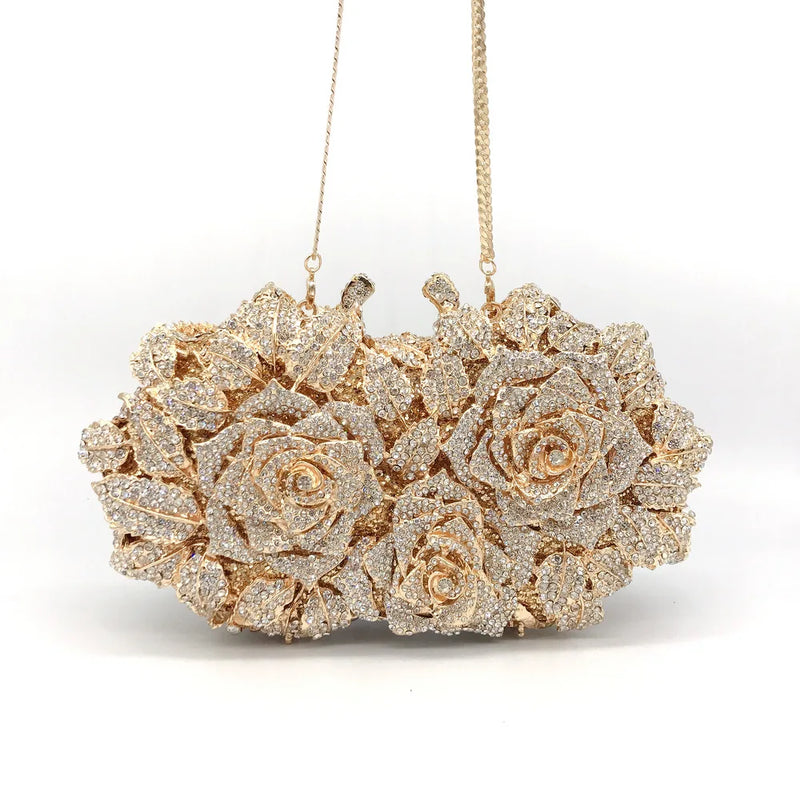 Crystal Wedding Bridal Evening Clutch Purse silvery/Gold Rhinestone Women's Dinner Party Purse Diamond Cocktail Handbags 2025