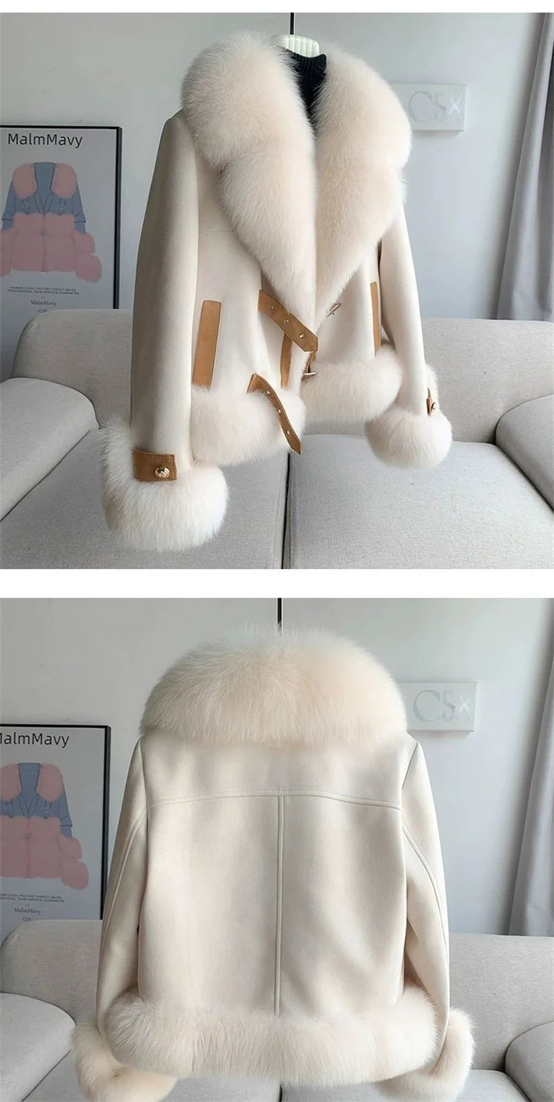 High End Fashion Faux Mink Fur Jacket 2025 New Winter Thicken Warm Elegant Fluffy Short Fur Coats High Quality Fox Fur Outwear