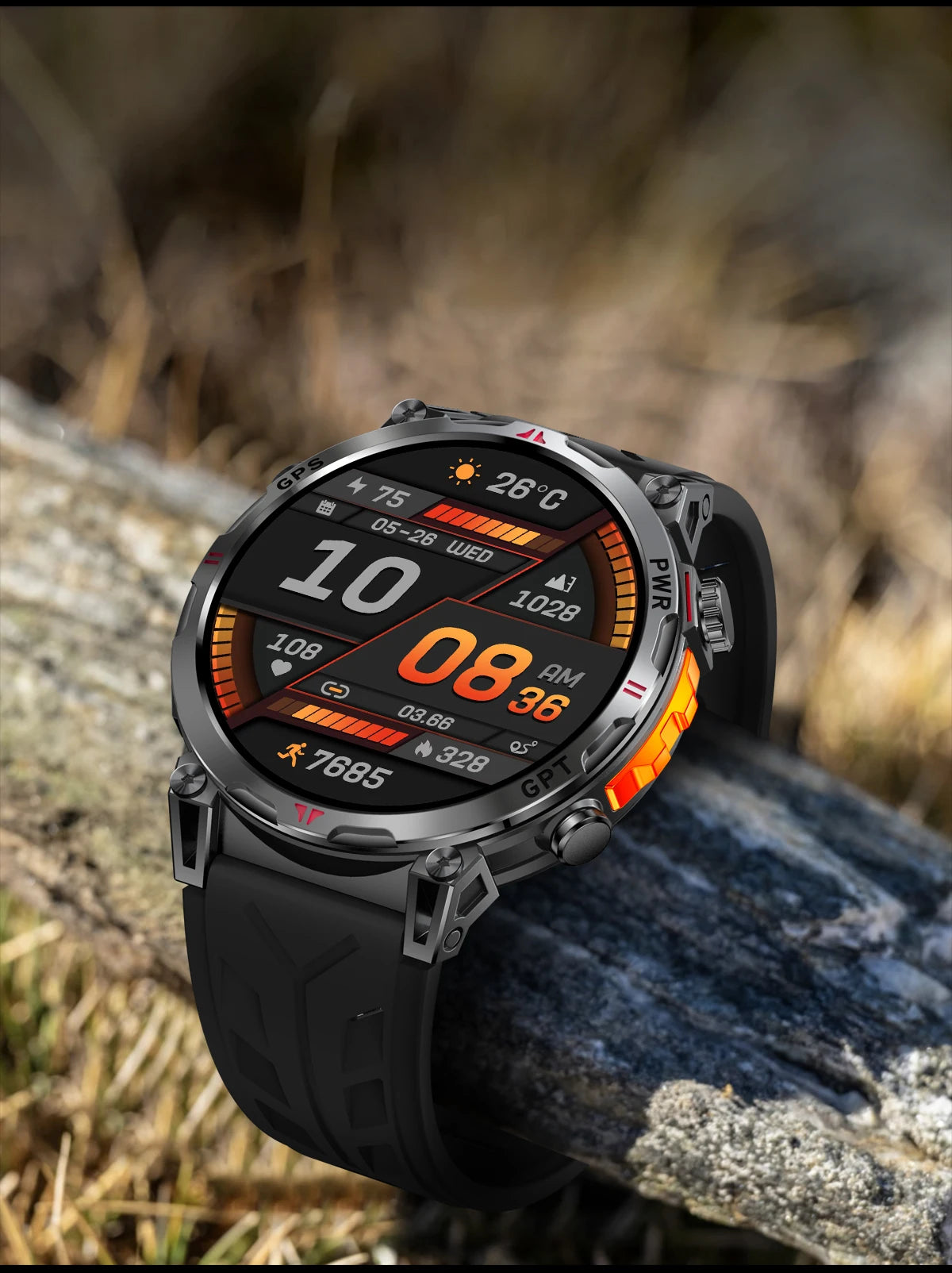 2025New Military T-Rex3 Ultra GPS SmartWatch Built in GPS Compass Altimeter Barometer 5ATM Waterproof 650mAh Sports Bracelet Men