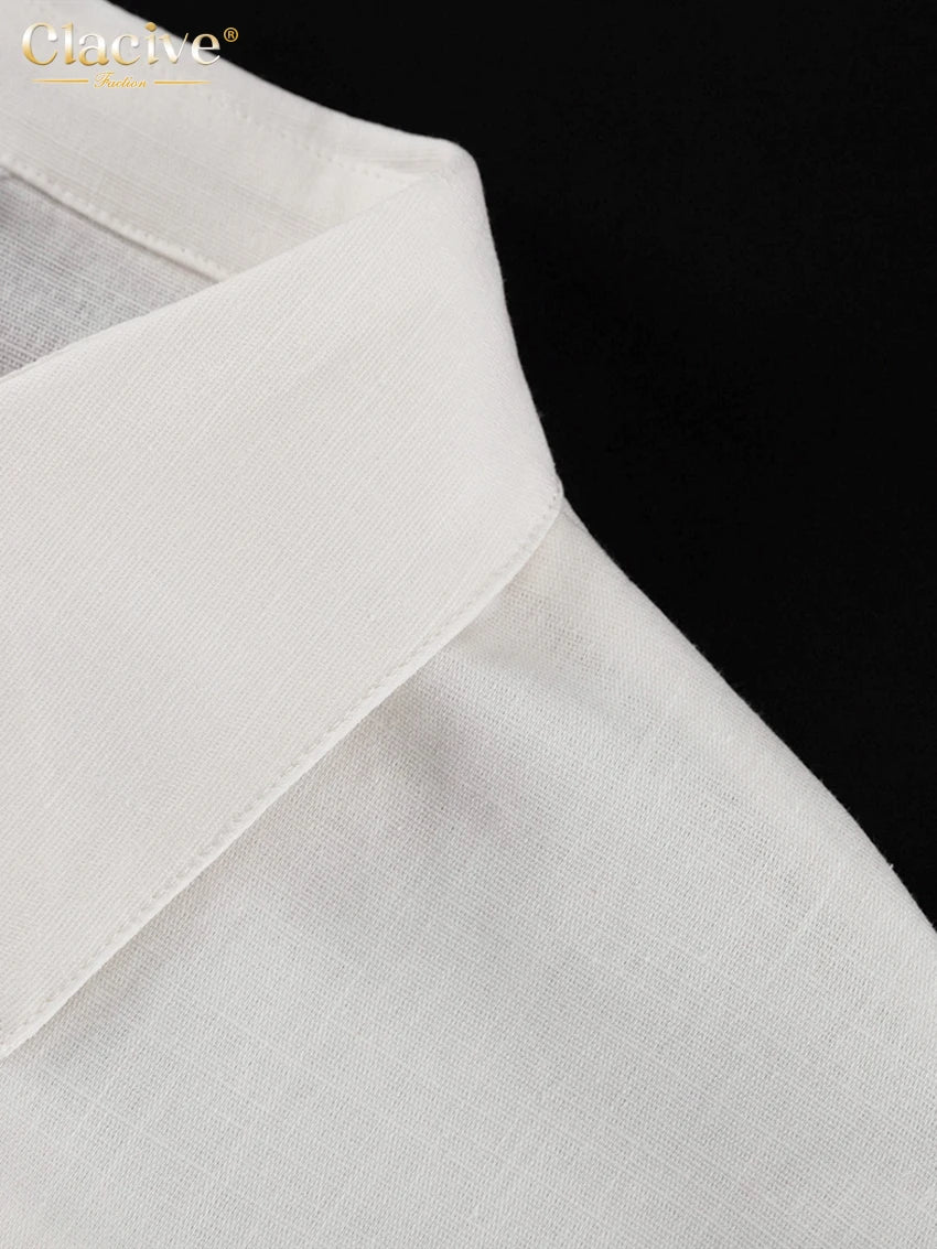 Conjunto de Duas Peças Elegantes Camisa de Manga Longa com Cintura Média Calças Largas Conjunto Streetwear