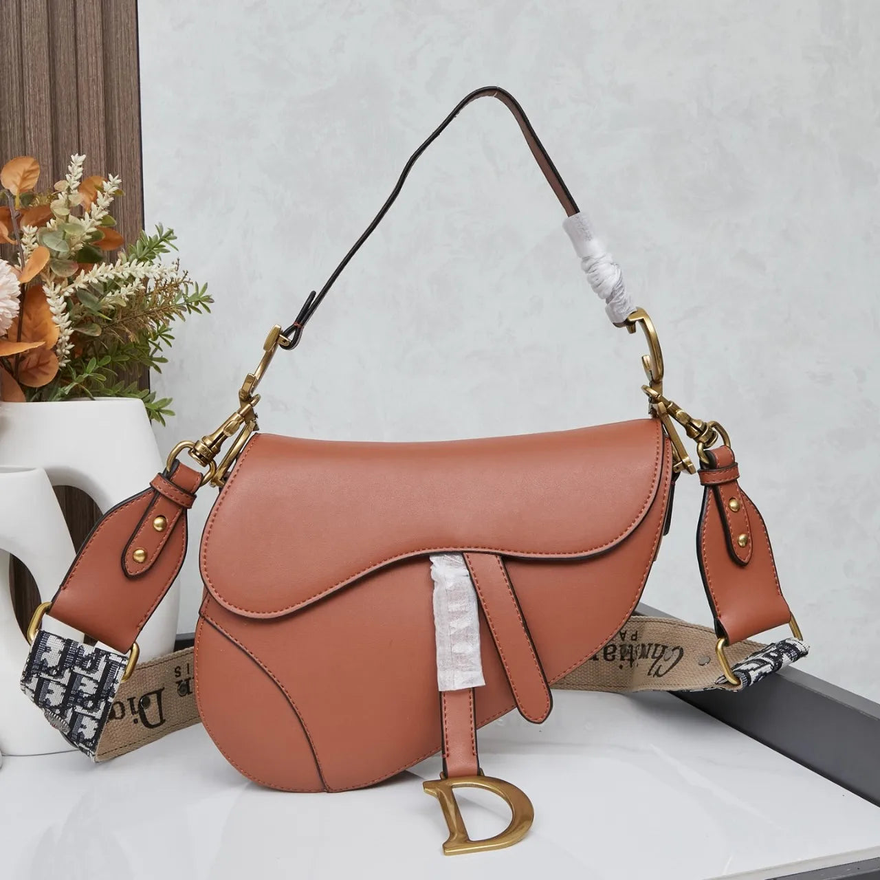 Bolsa crossbody feminina da moda com alça de ombro larga axilas pequena bolsa vintage bolsa de axila material de lona bolsa de sela - CRAVO ROSE